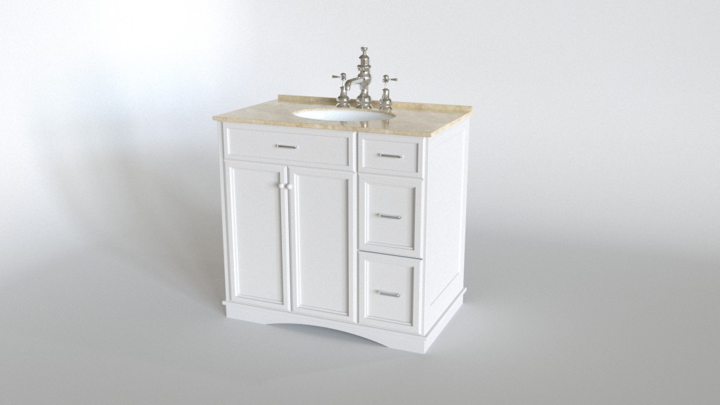 Washington Vanity, White