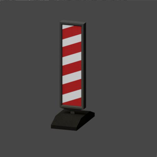 Road construction vertical panel.