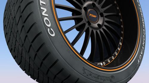 UPDATED!!! TSW wheel w. Conti ExtremeContact DWS tyre Lower Poly