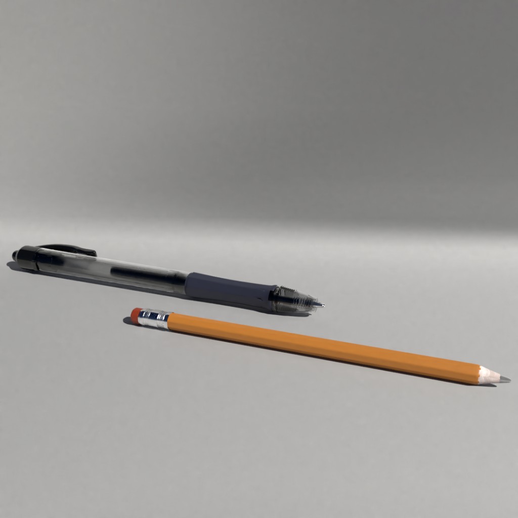 Ballpoint pen and pencil