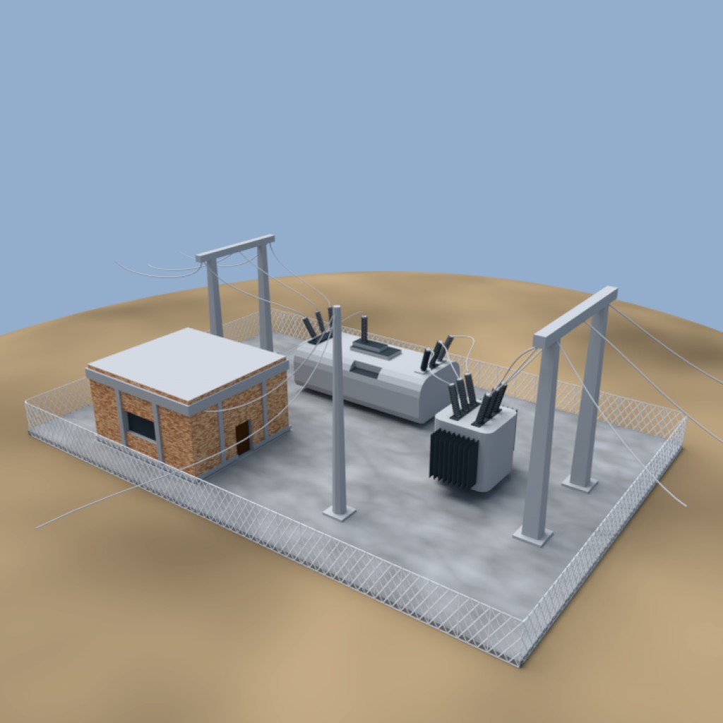 Electric Station - Low poly