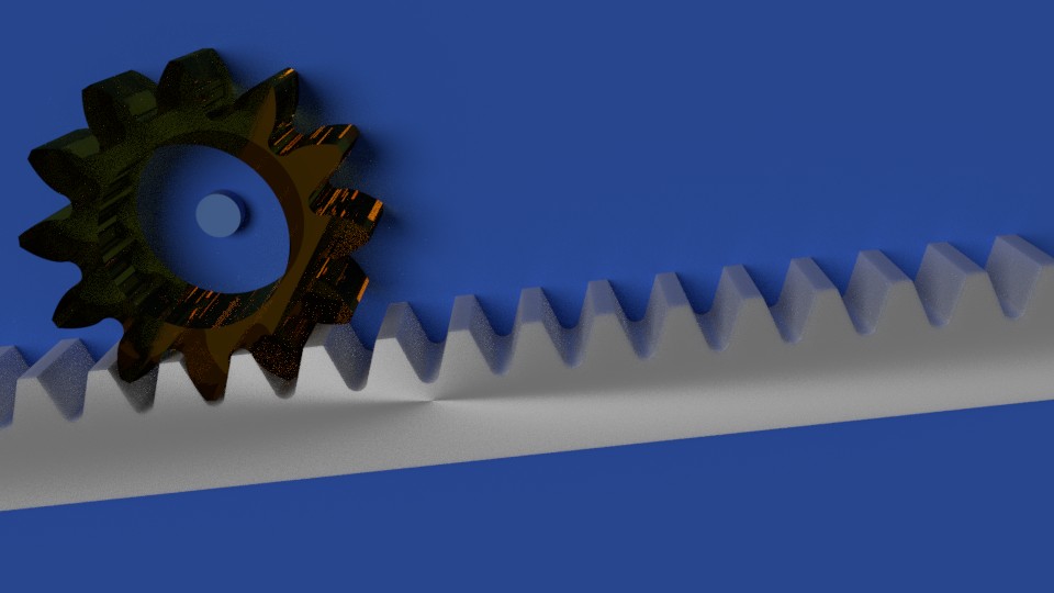 Rack and Pinion (glass on steel)