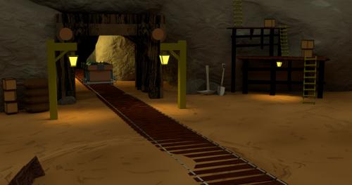 Miners Cave Low Poly