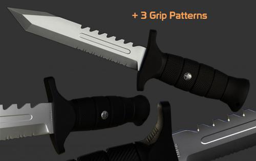 Combat Knife (Low Poly)