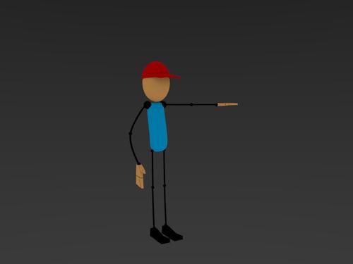 DJ Long rigged character