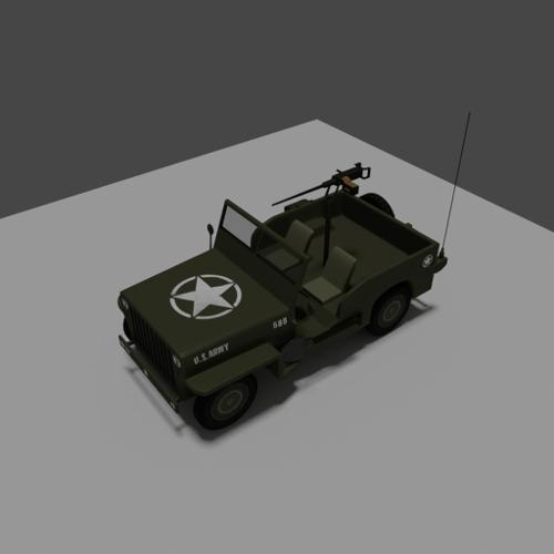 Military vehicle US Army Willys Jeep
