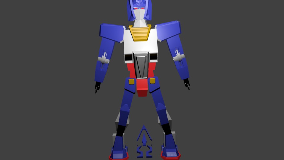 Gundam X Optimus Prime Low Poly