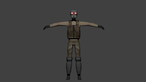After Earth Mercenaries Low Poly non-Rigged
