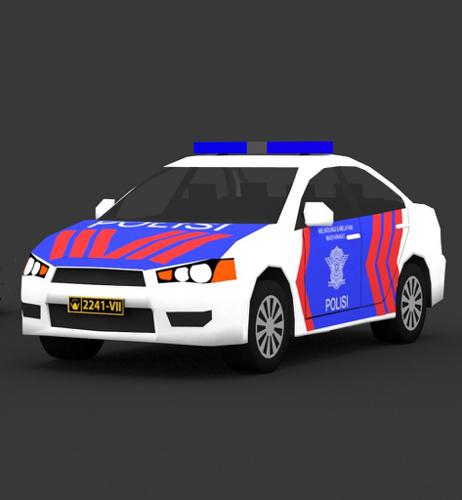 Indonesia Police Patrol Car