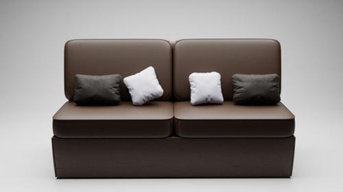Armless Couch With Pillows
