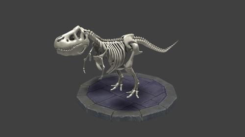 T-Rex skeleton rigged and animated