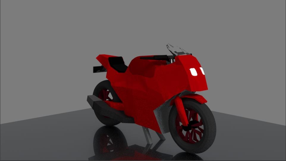 Low-Poly Sports Bike
