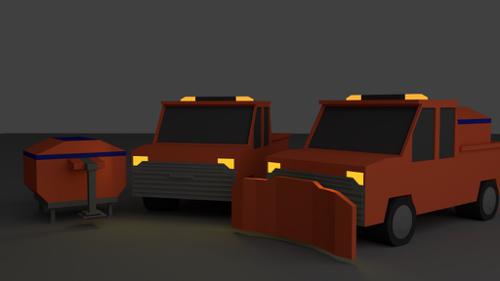 Low poly Truck (with customization)