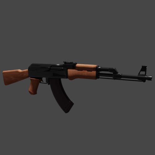 Low poly AK-47