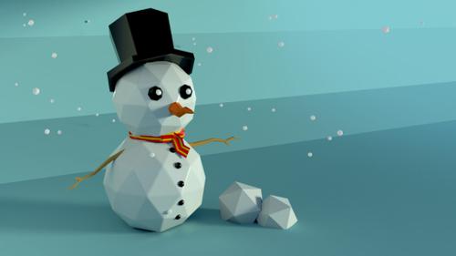 Lowpoly Snowman