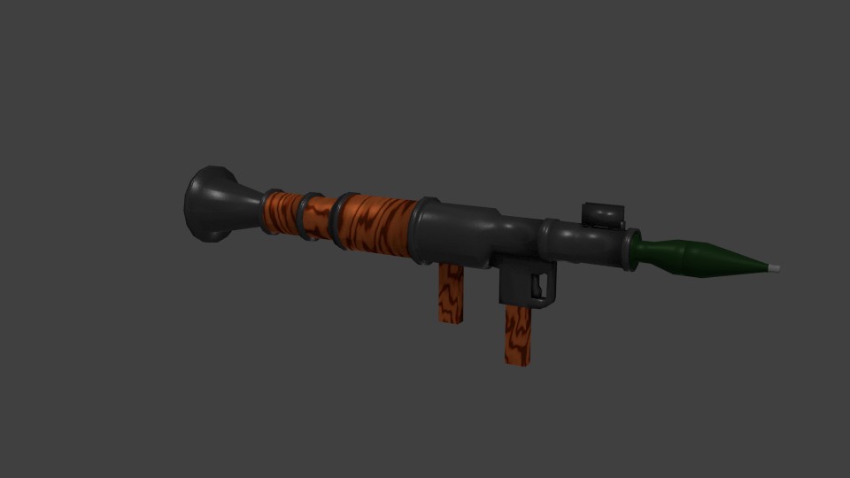 Rigged RPG and Rocket(with fins)