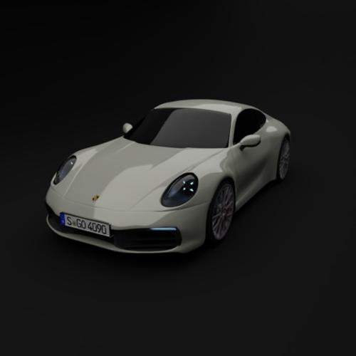 Realistic new 2020 porsche 911 carrera 4s 992 with materials