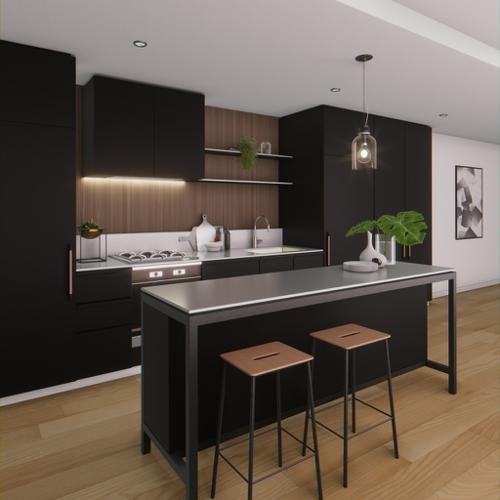 kitchen in  Blender 2.8 eevee