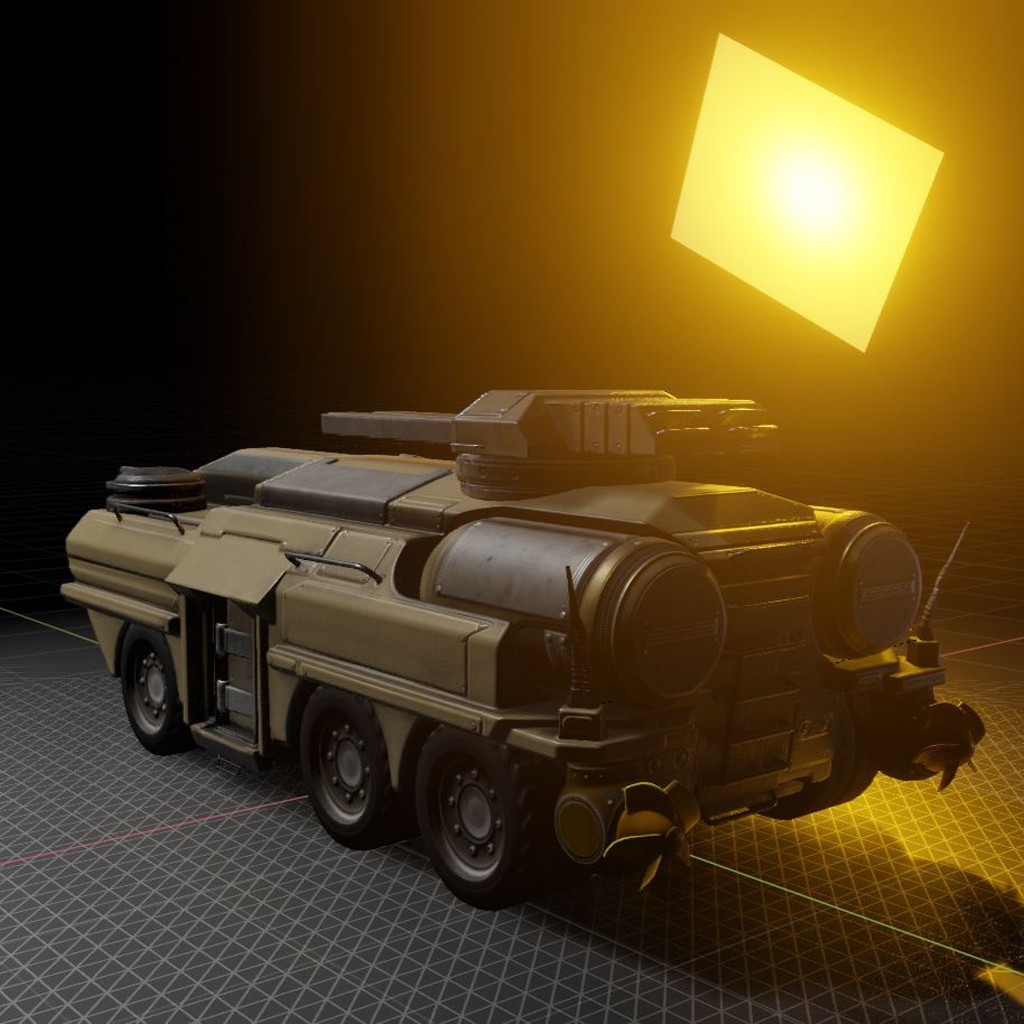 Amphibious Tank in Blender 2.8 Eevee