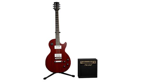 Guitar With Stand And Amp