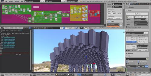 sverchok hexa grid contruction