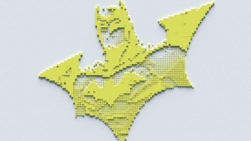 Batman made of Cubes