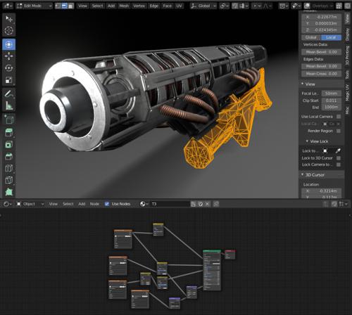 Railgun Prototype in 2.8 Eevee