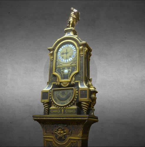 Clock with barometer