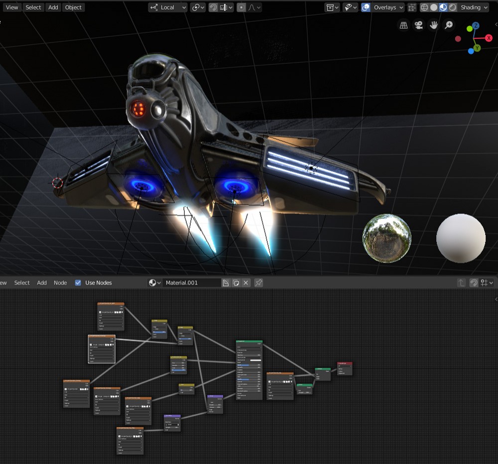 Intergalactic Spaceship in Blender 2.8 Eevee