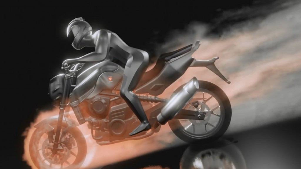 Motorcycle Fire Logo Reveal - Blender 2.8