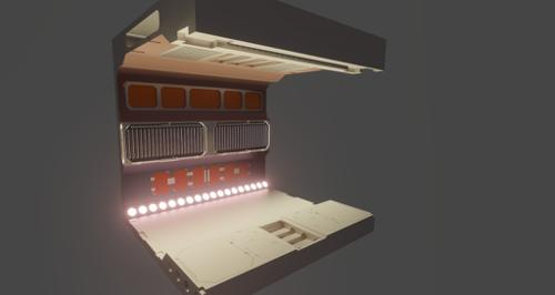 HARD SURFACE SPACE SHIP WALL
