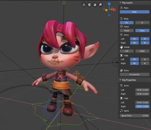 Lily rig from Artella for blender 2.80 beta & 2.79