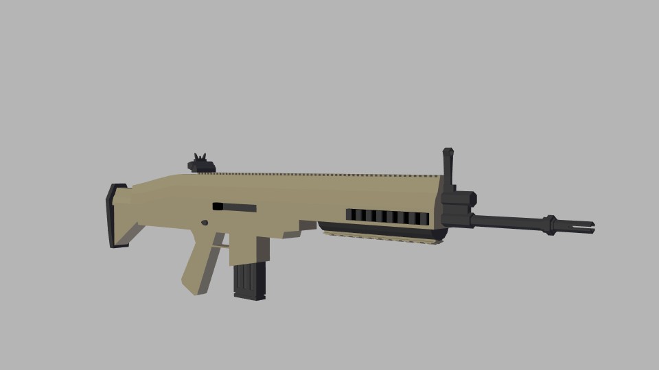 Low-Poly SCAR-H