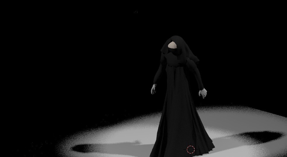 Hijab Woman walking rigged