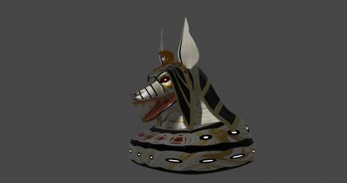 Anubis head (white)