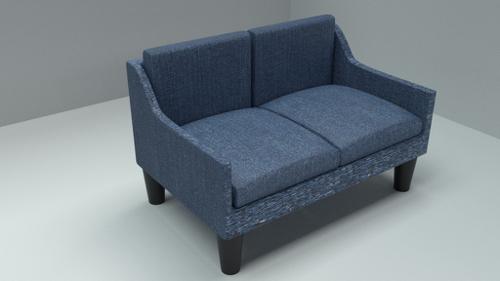 blue couch.