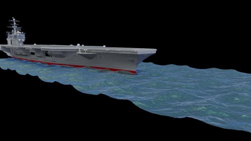 Ocean ship wake simulations
