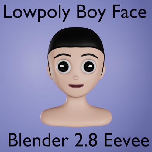 Lowpoly Boy Face