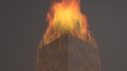 Flame Cube with Cycles