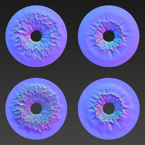 2 Free Iris Displacement + Sculpt