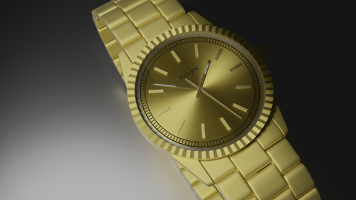golden rolex clock
