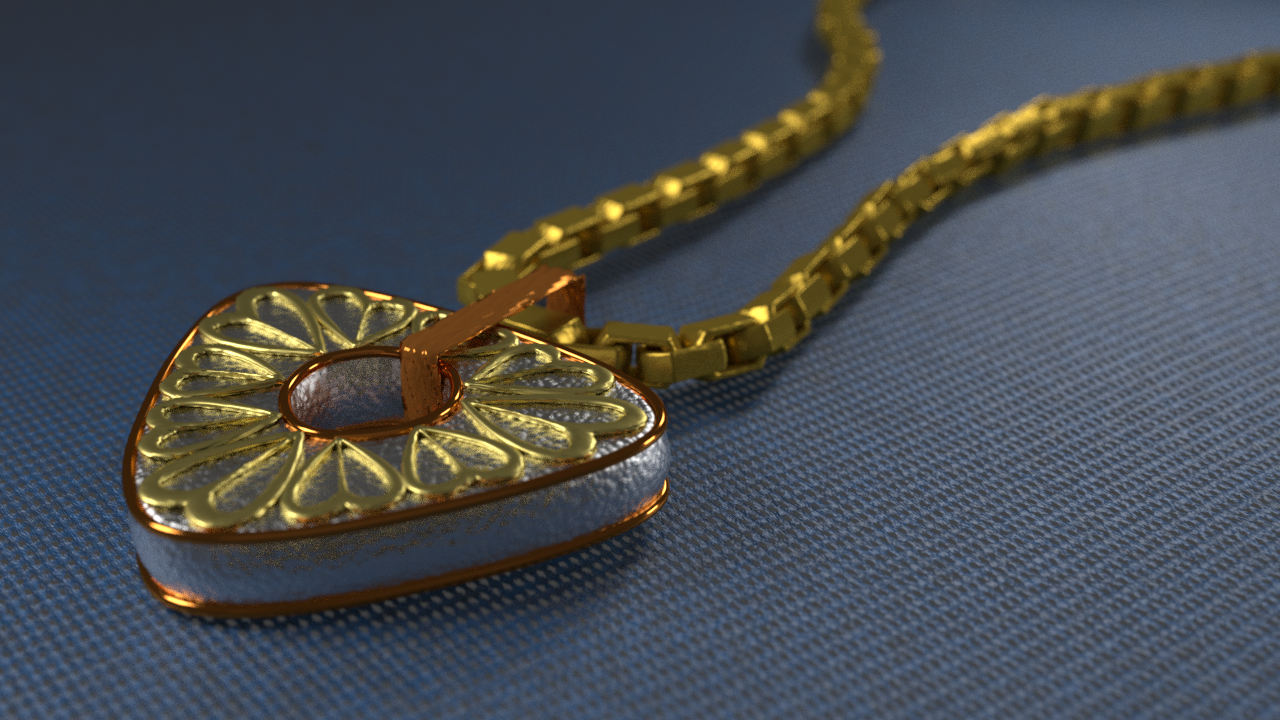 Triangular diamond necklace