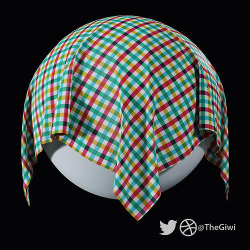 Procedural checkered fabric material [ Blender 2.79 version ]