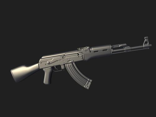 High-poly AK-47