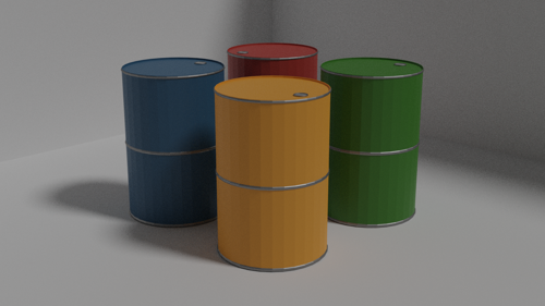 Low Poly Barrels