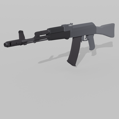 Game Ready - Low Poly AK74M w/ Diffuse