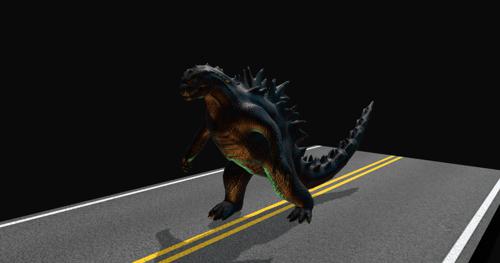 Godzilla 3d Model rig