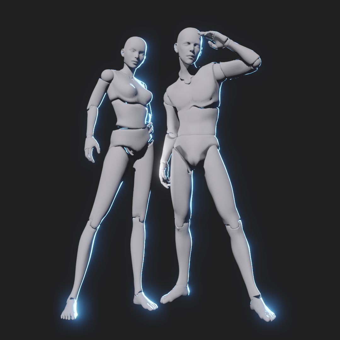 BodyChan - BodyKun | Posable Drawing Figures