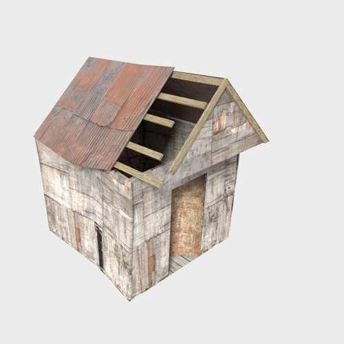 Deteriorated shed