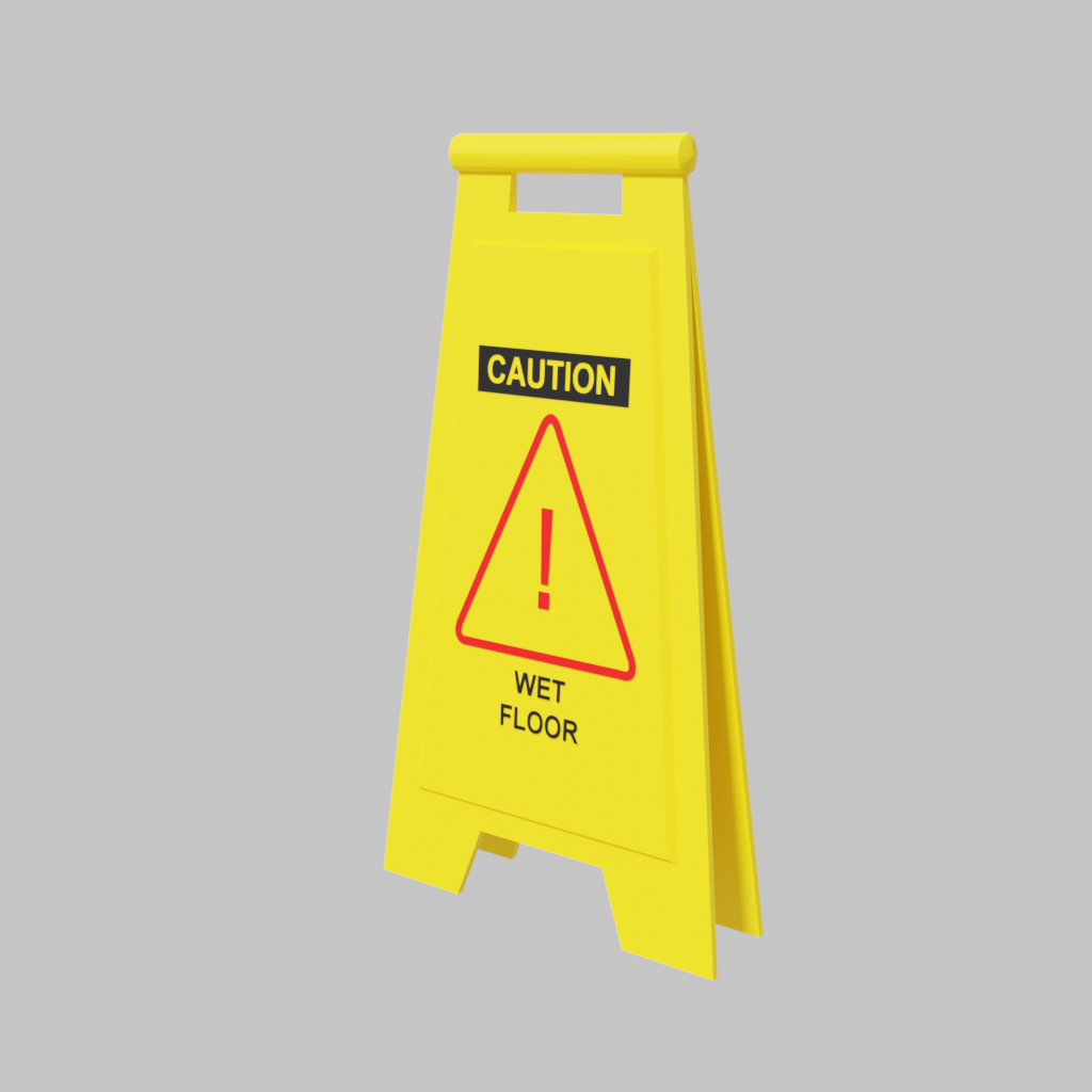 Wet floor sign